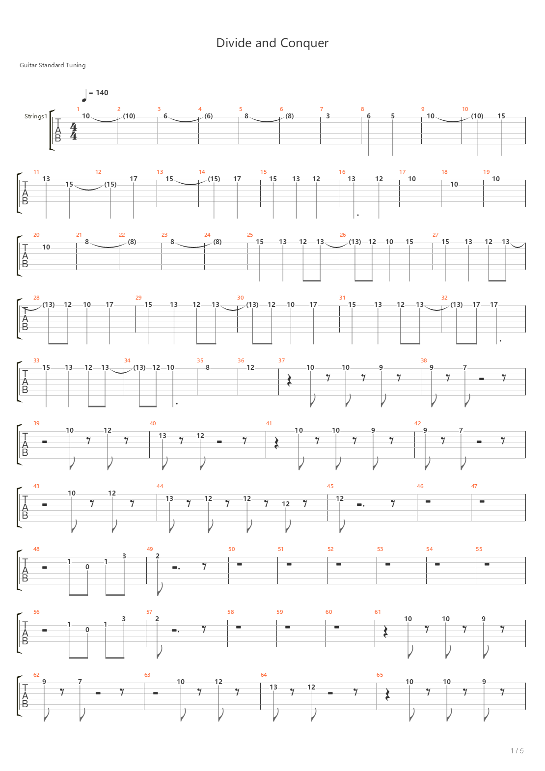 Divide And Conquer吉他谱