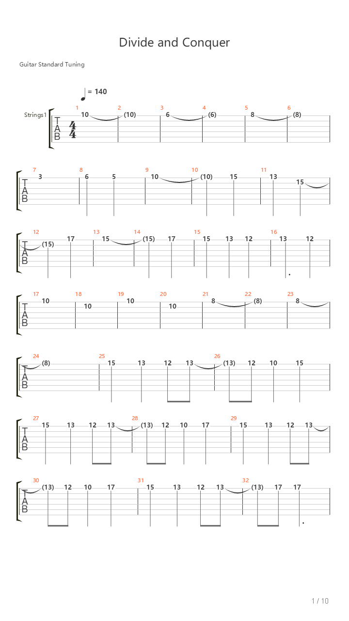 Divide And Conquer吉他谱