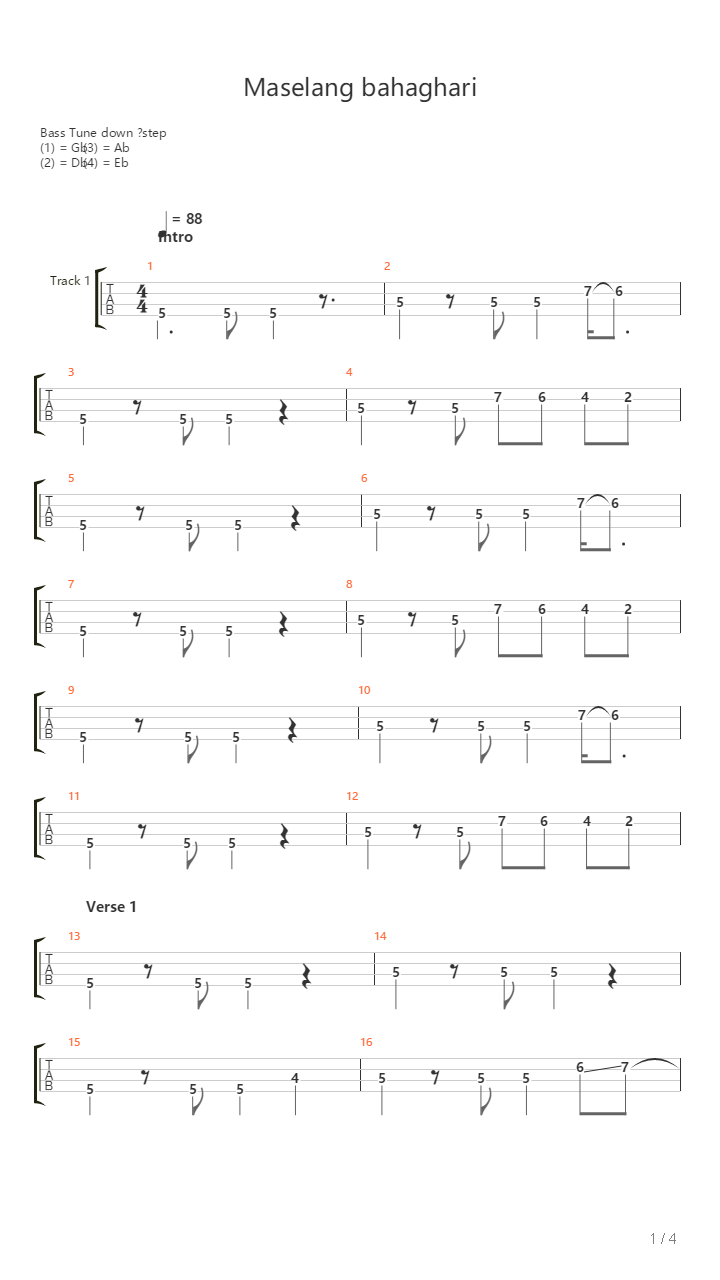 Maselang Bahaghari吉他谱