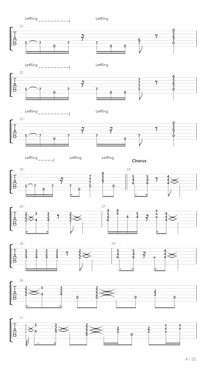 The Core吉他谱