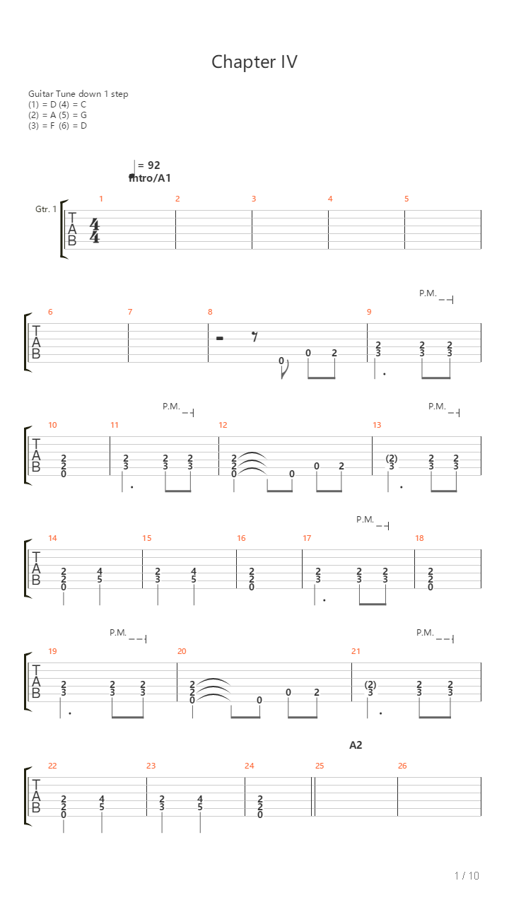 Chapter Iv吉他谱