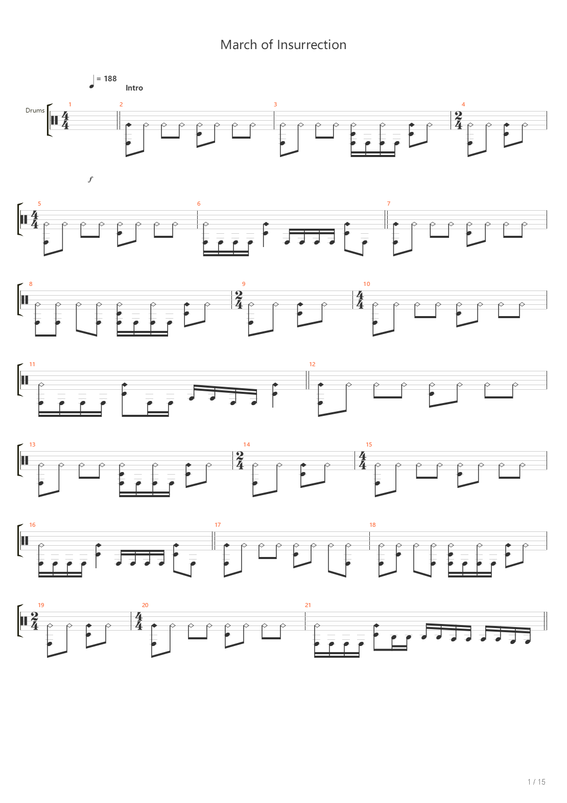 March Of Insurrection吉他谱