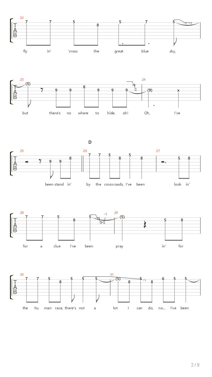 Seventh Sign吉他谱