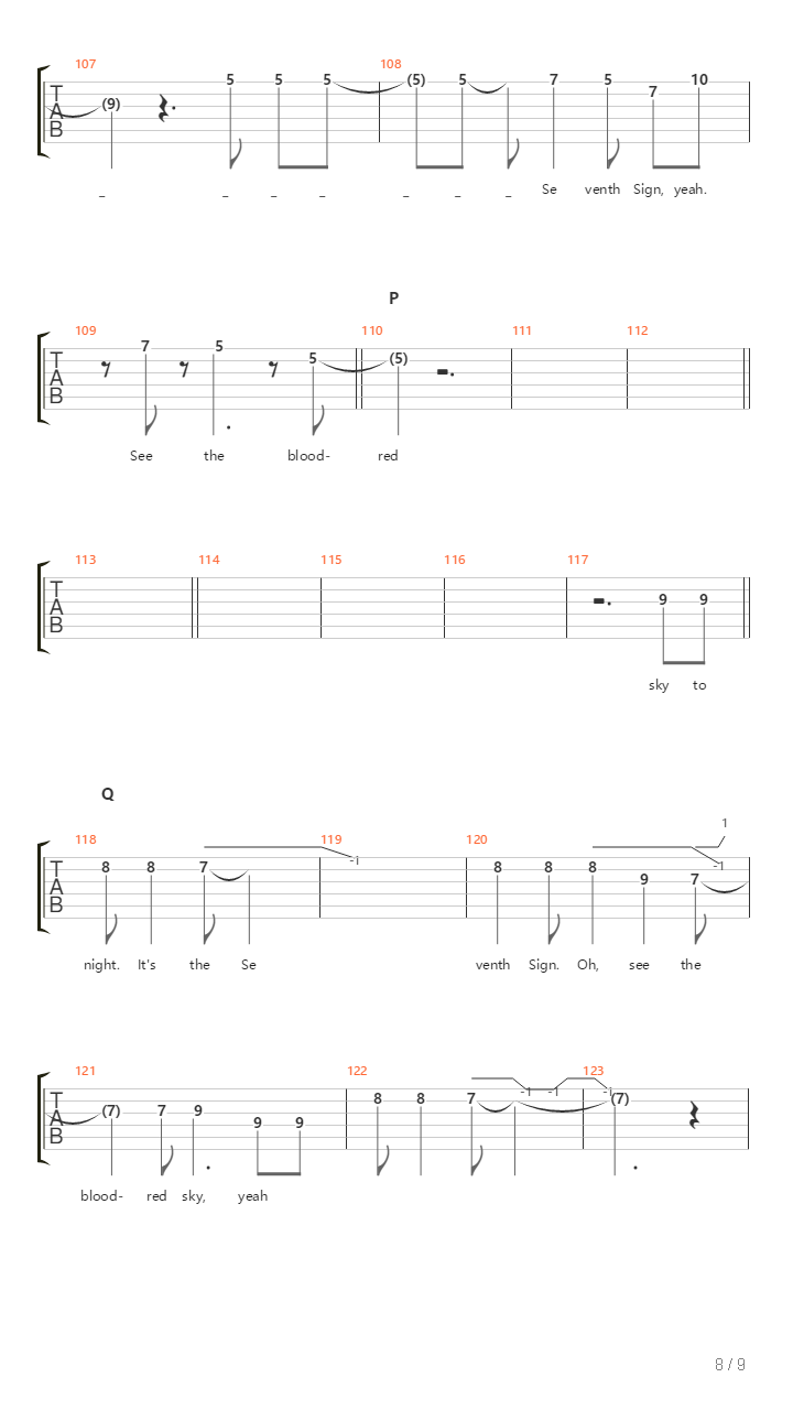Seventh Sign吉他谱