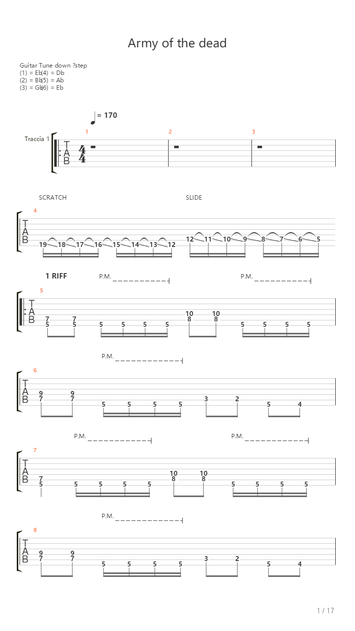 Army Of The Dead吉他谱