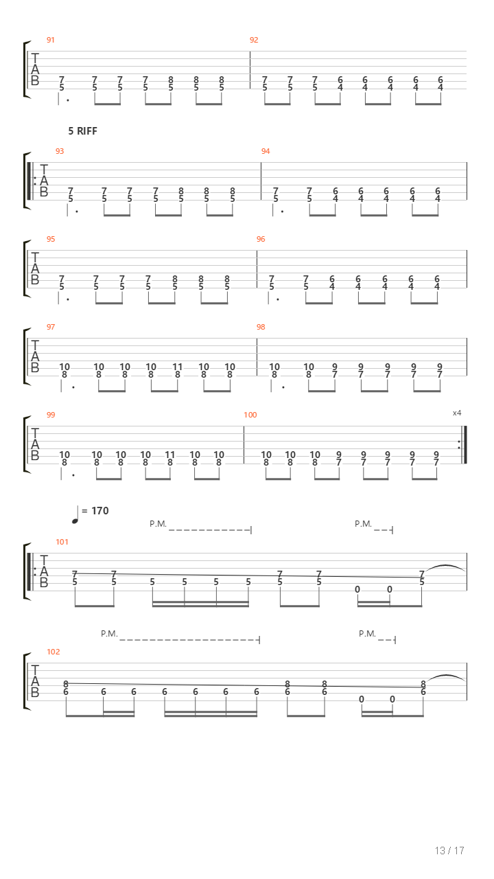 Army Of The Dead吉他谱