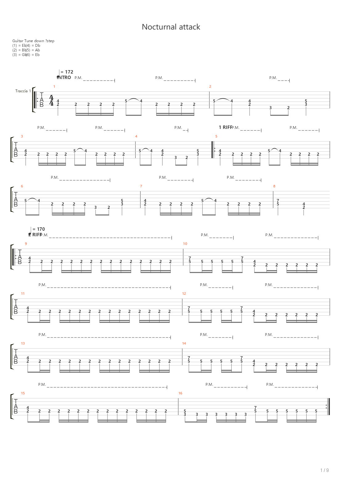 Nocturnal Attack吉他谱