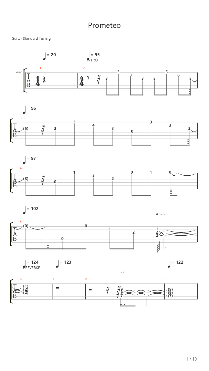 Prometeo吉他谱