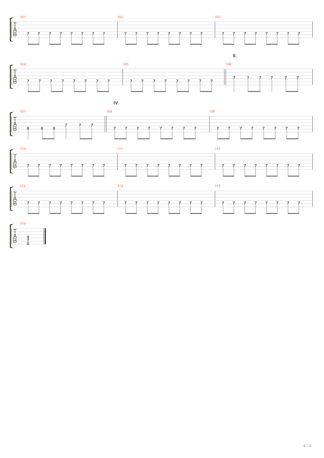 Ultima Thule吉他谱