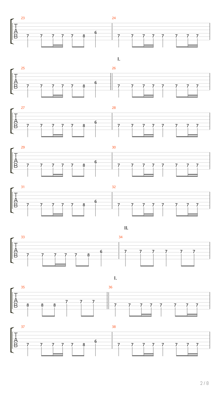 Ultima Thule吉他谱