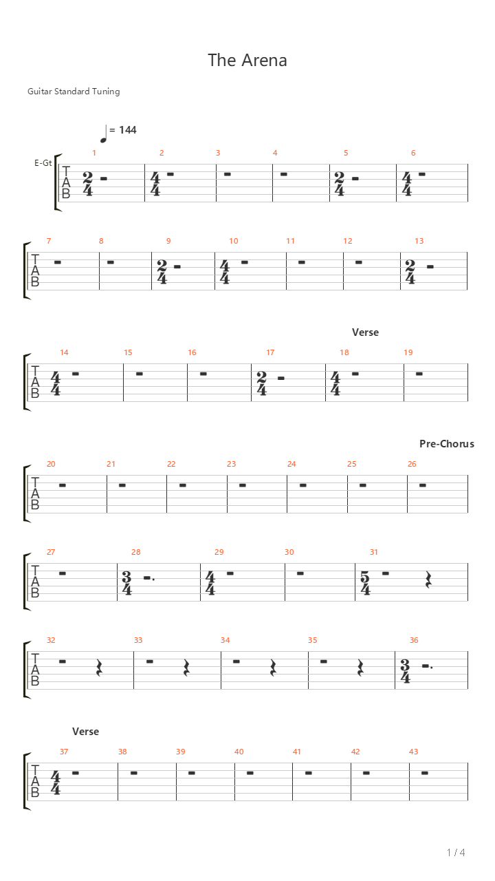 The Arena吉他谱