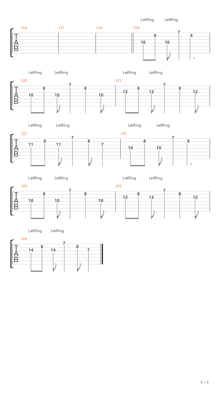 Final Exit吉他谱