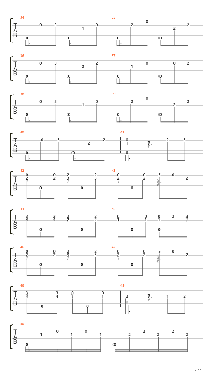 Opus 241 No 14 - Allegretto In E吉他谱