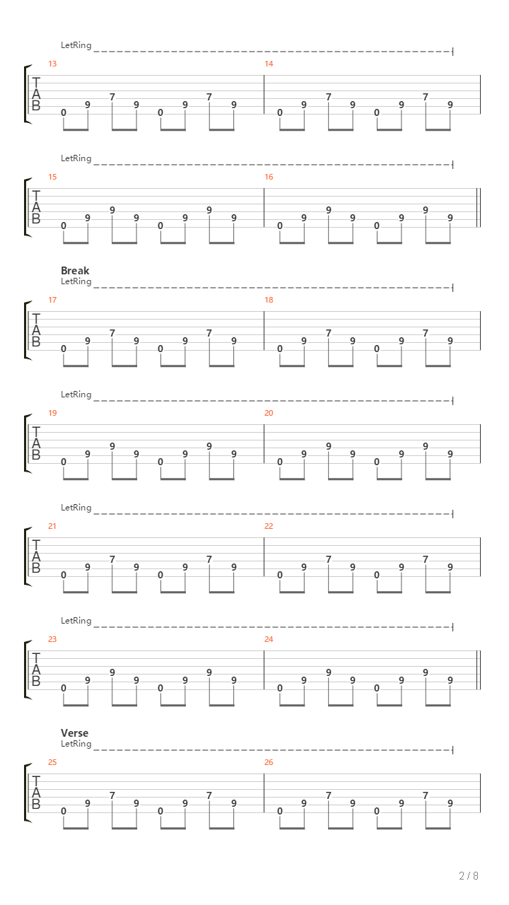 We Left Tracks Of Fire吉他谱