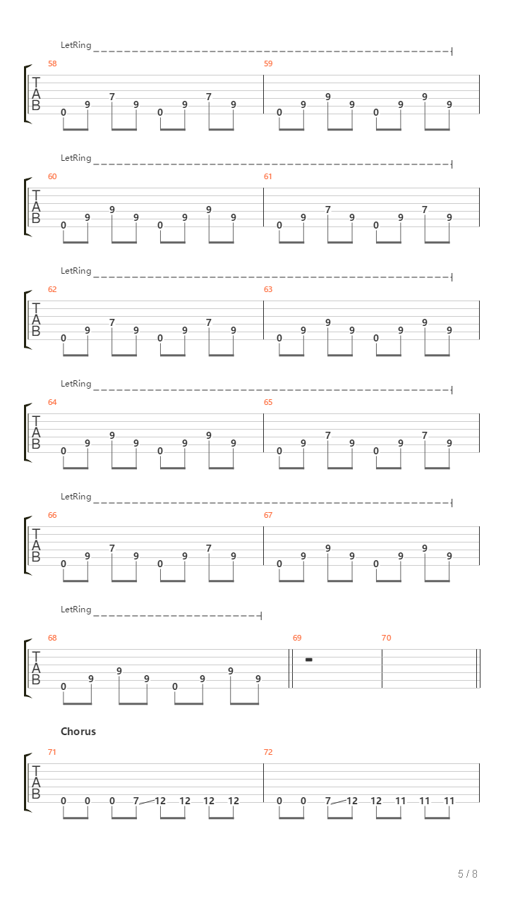 We Left Tracks Of Fire吉他谱