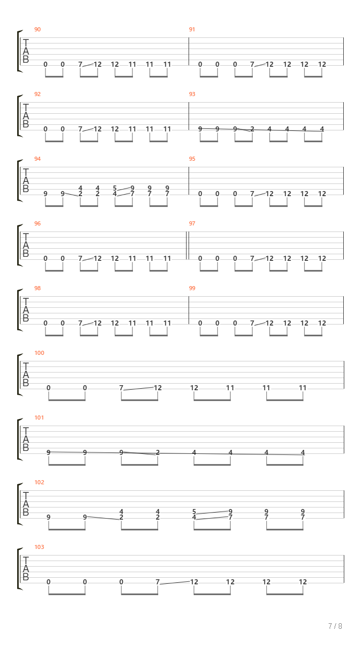 We Left Tracks Of Fire吉他谱