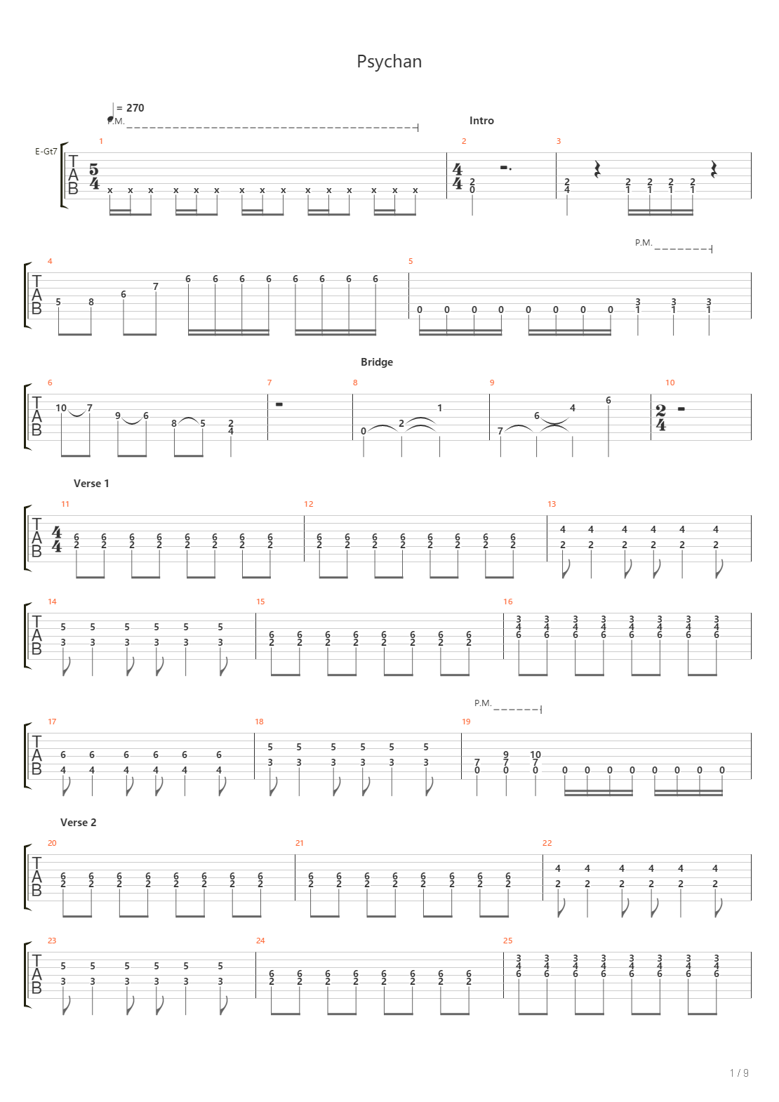 Psychan吉他谱