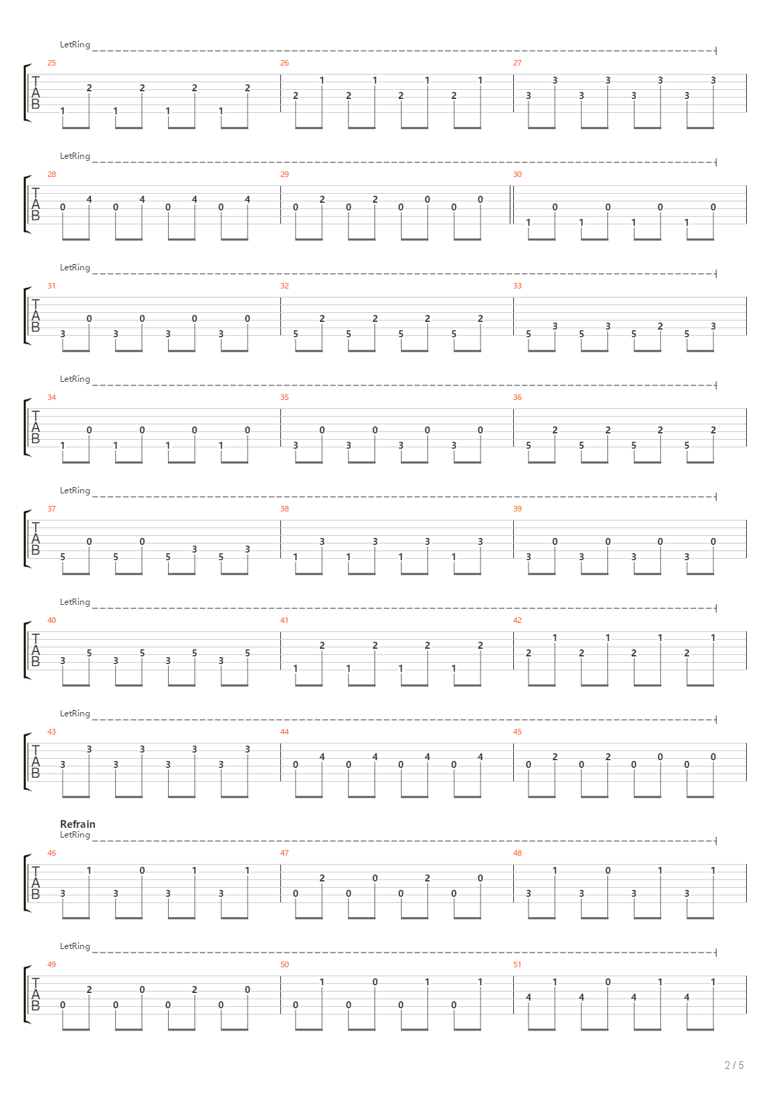 Le Mur吉他谱