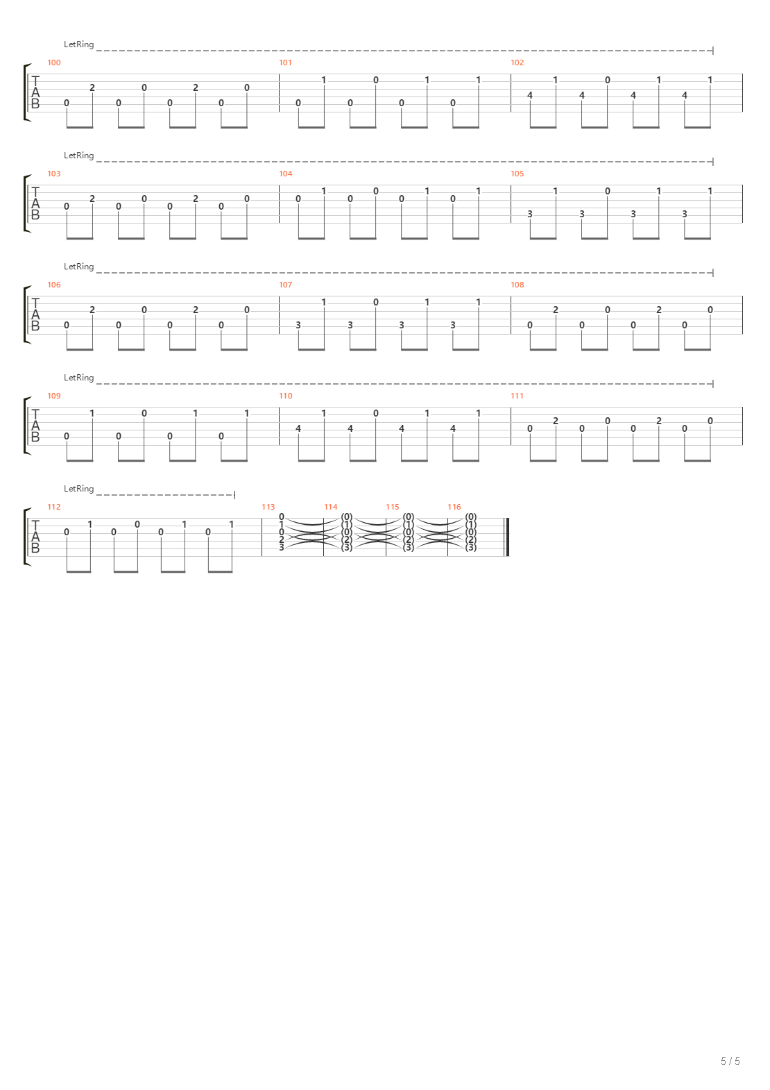 Le Mur吉他谱