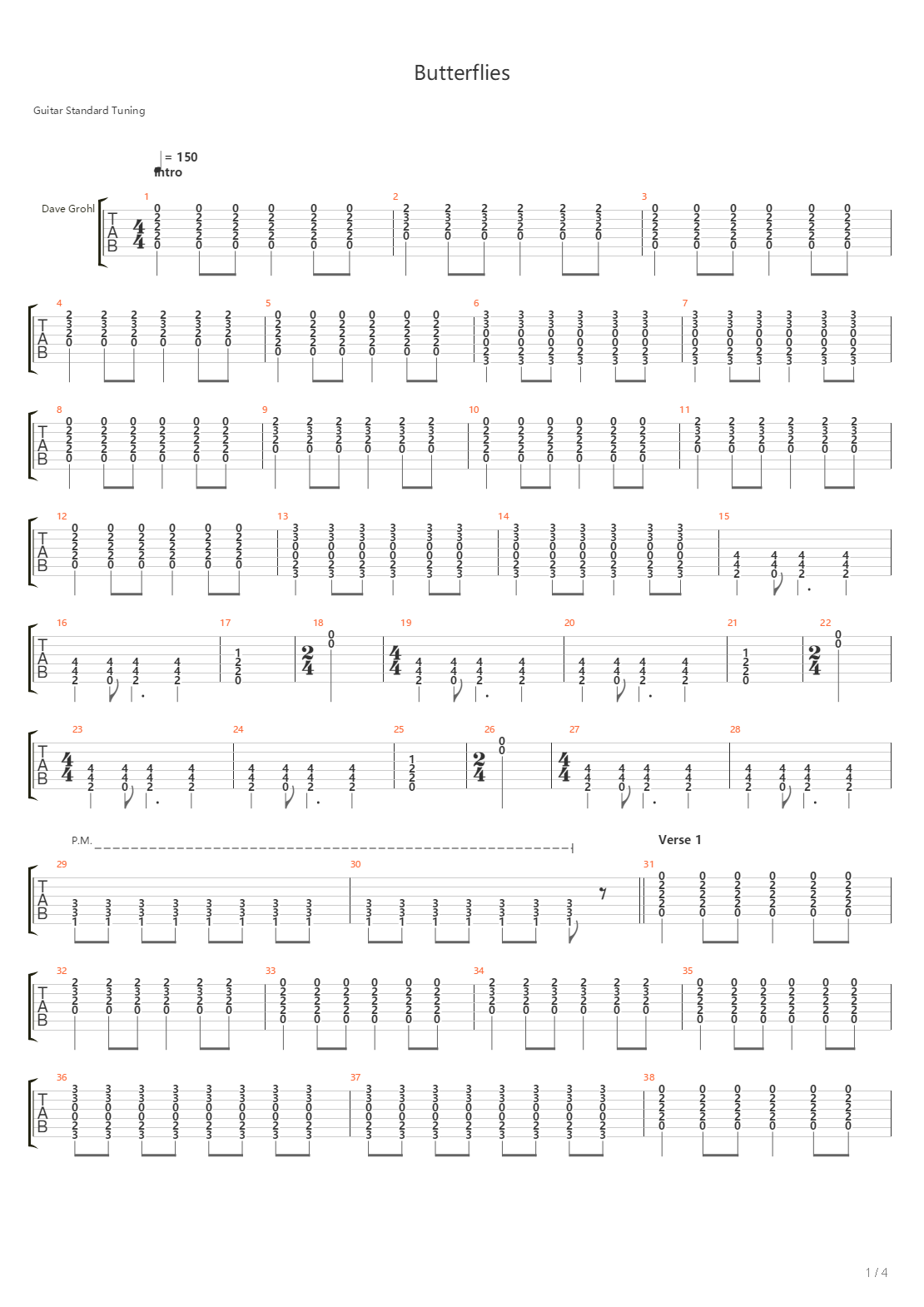 Butterflies吉他谱