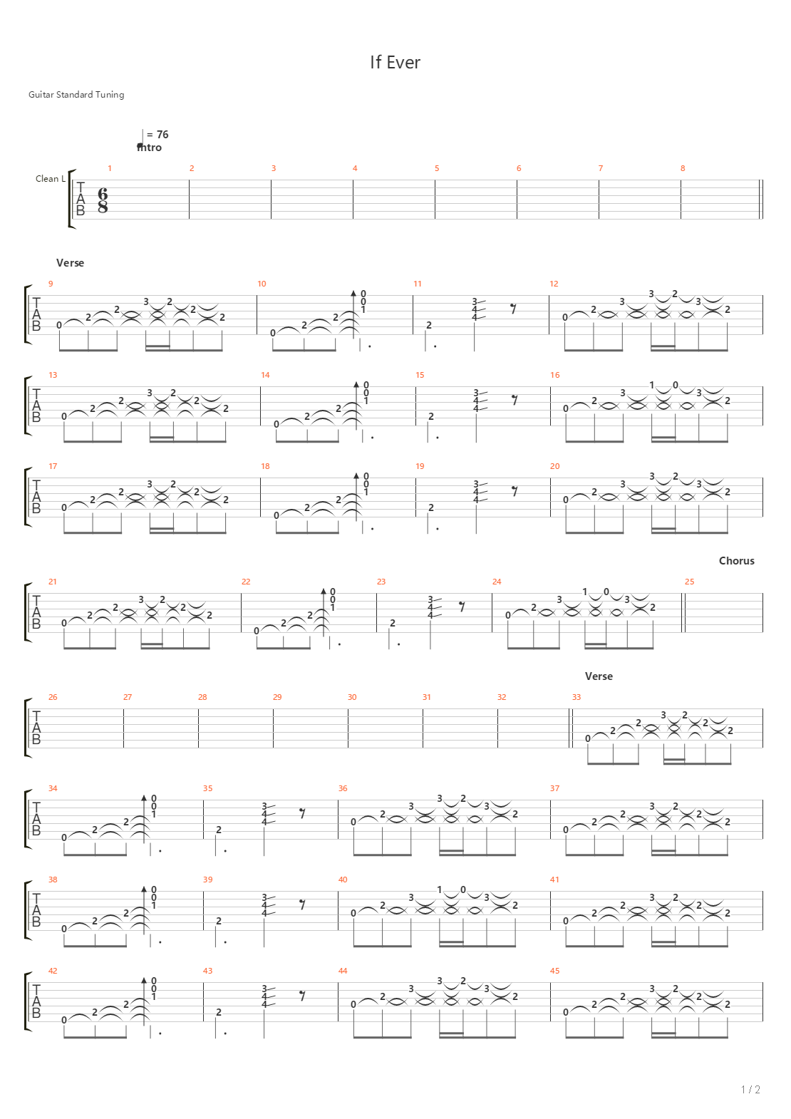 If Ever吉他谱