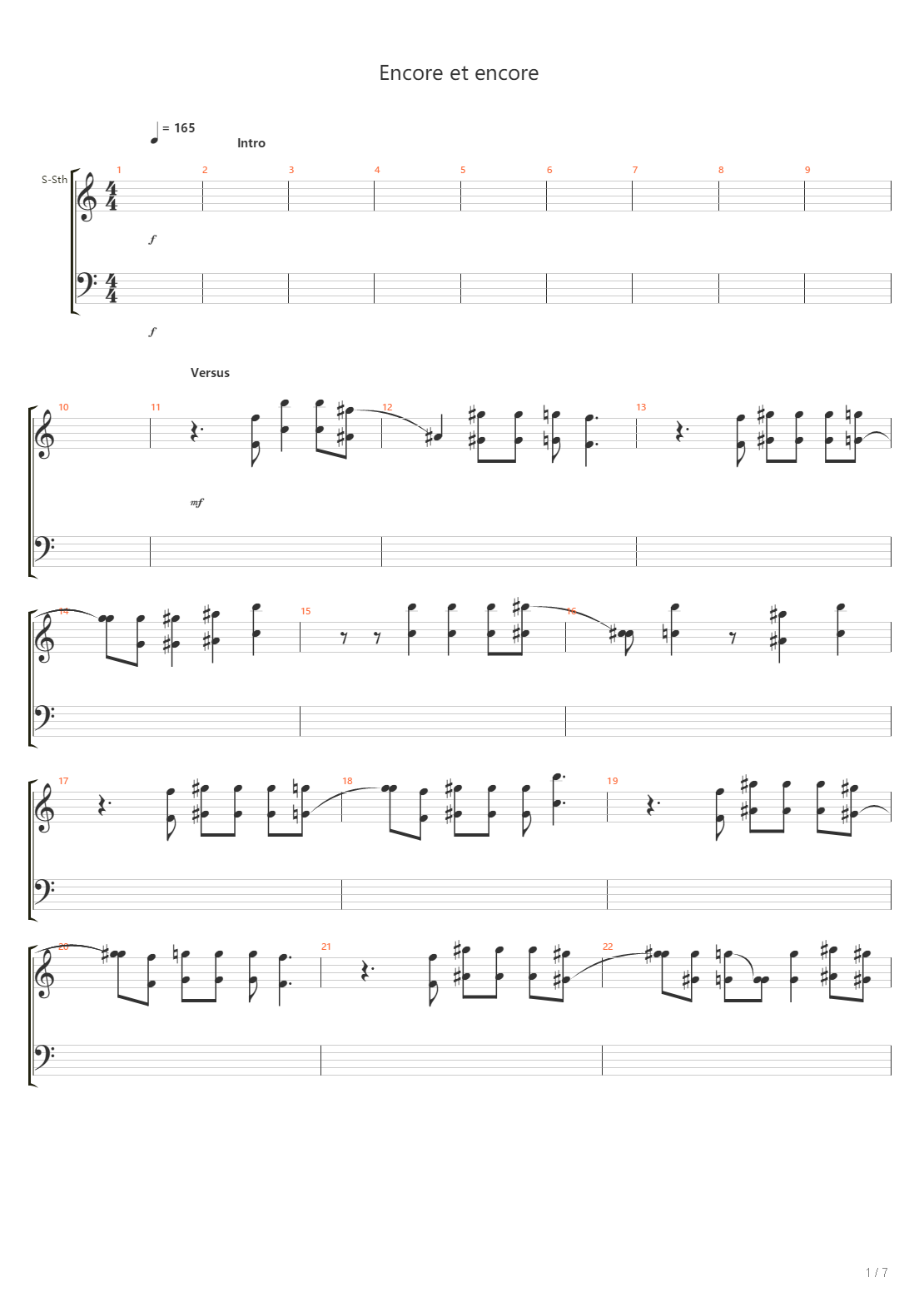 Encore Et Encore吉他谱