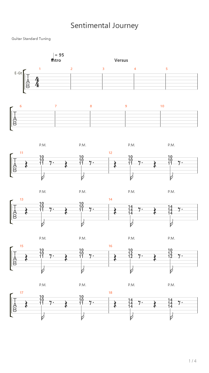 Sentimental Journey吉他谱