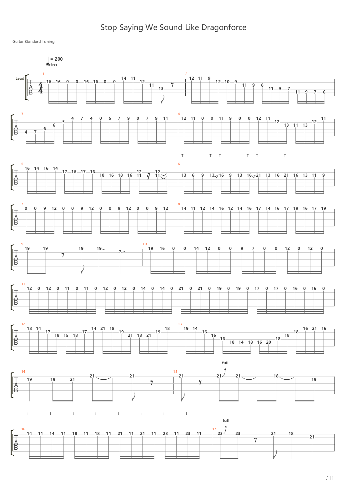 Stop Saying We Sound Like Dragonforce吉他谱