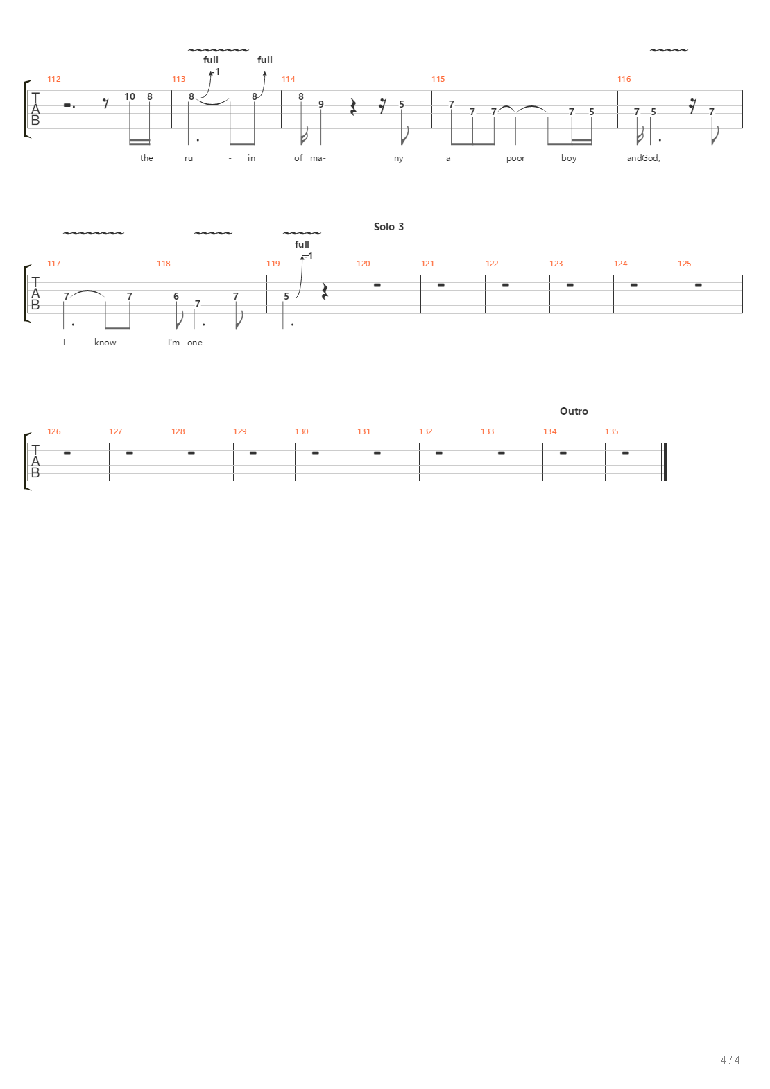 House Of The Rising Sun吉他谱