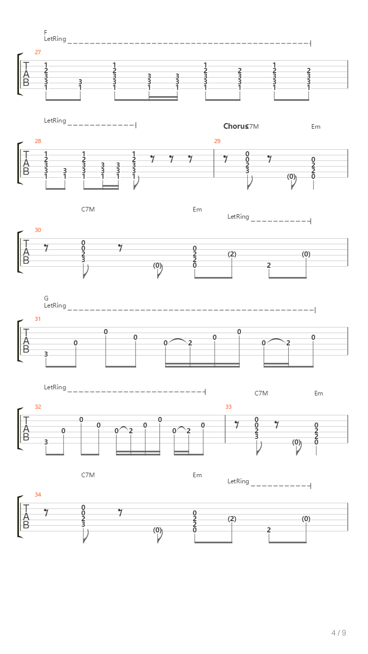 Cazadera吉他谱