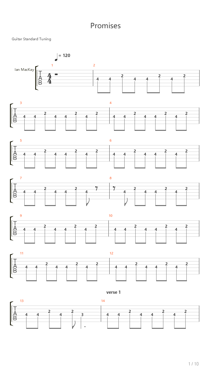 Promises吉他谱
