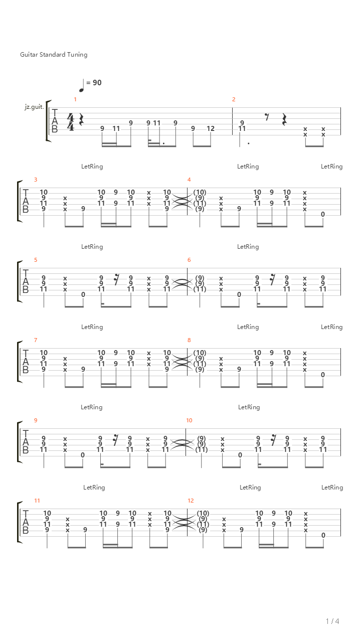 Don't let me down吉他谱