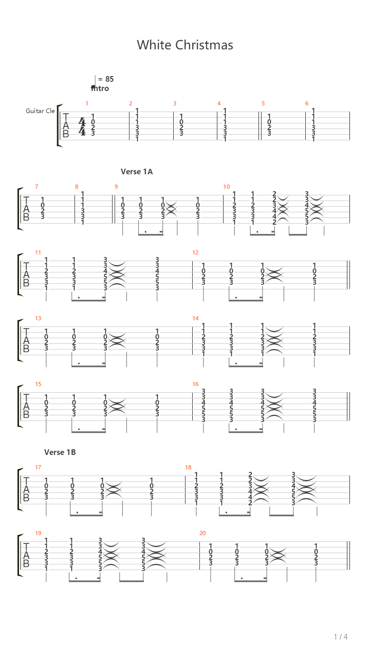 White Christmas吉他谱