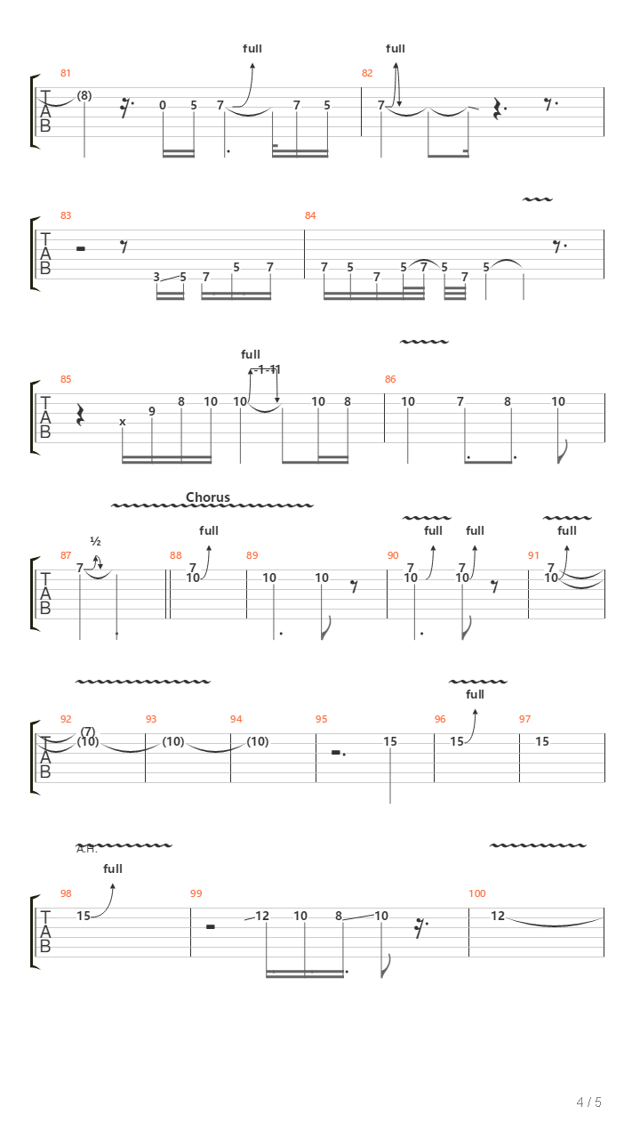 Calling All Stations吉他谱