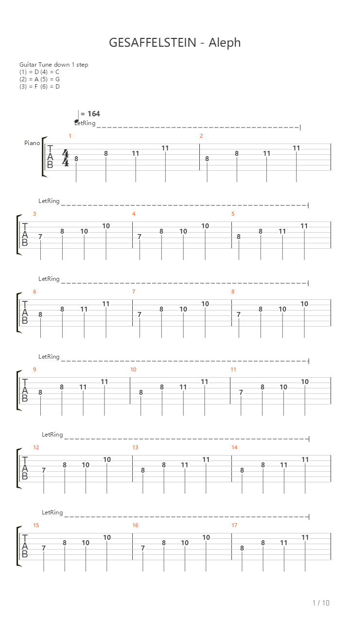 Aleph吉他谱