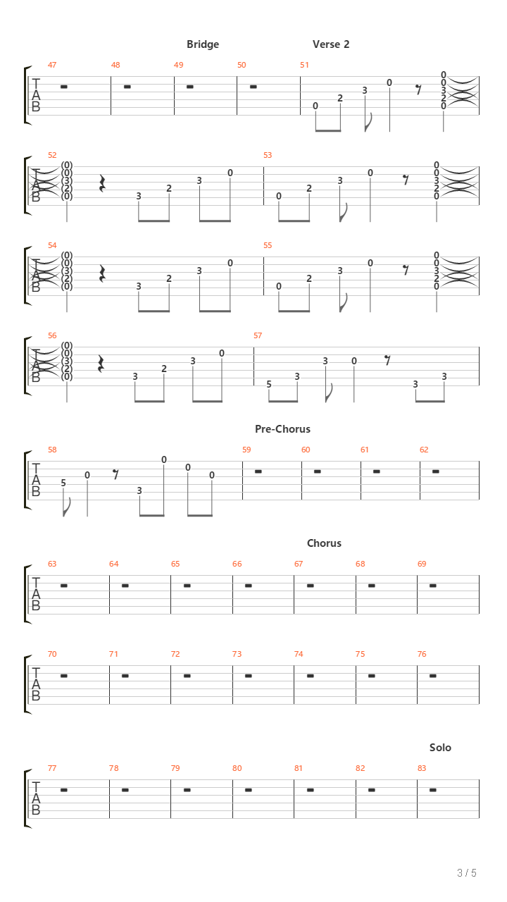 Legs吉他谱