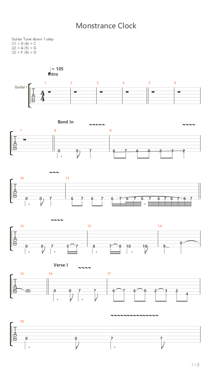 Monstrance Clock吉他谱