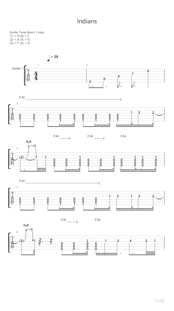 Indians吉他谱