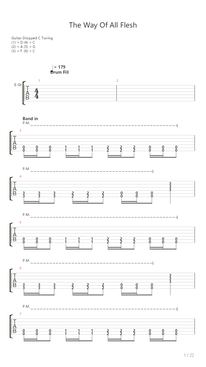 The Way Of All Flesh吉他谱