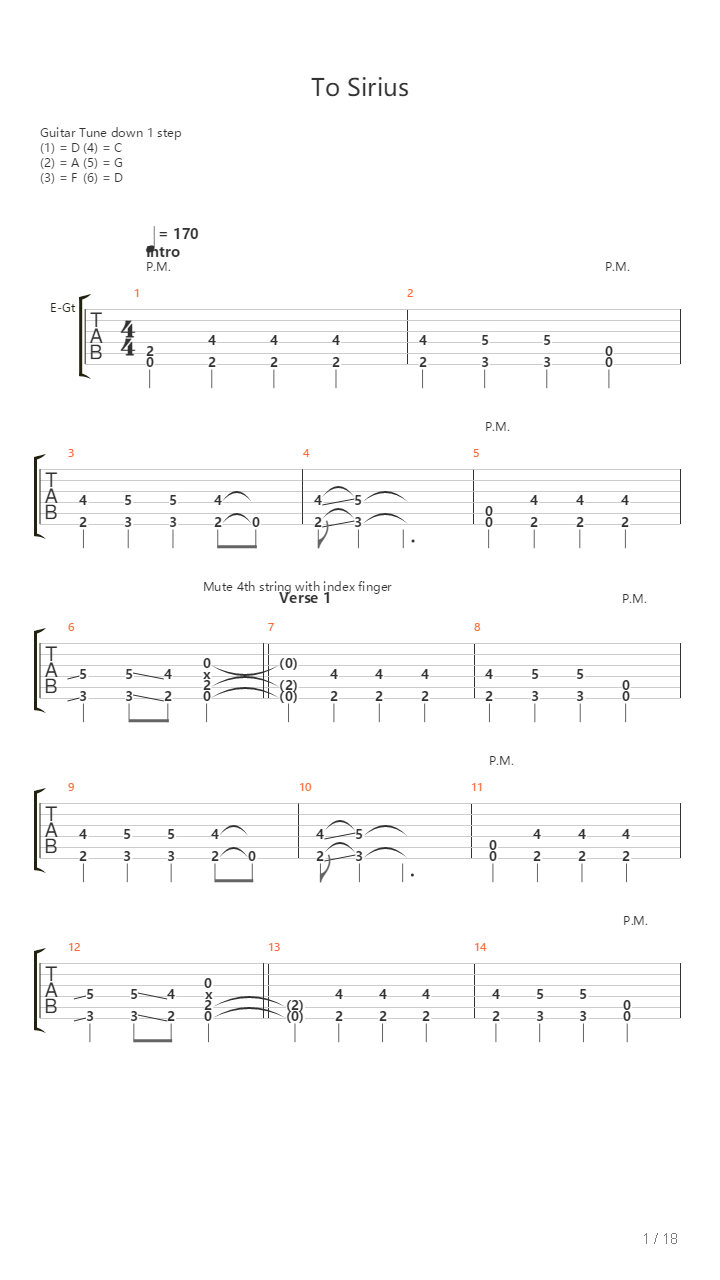 To Sirius吉他谱