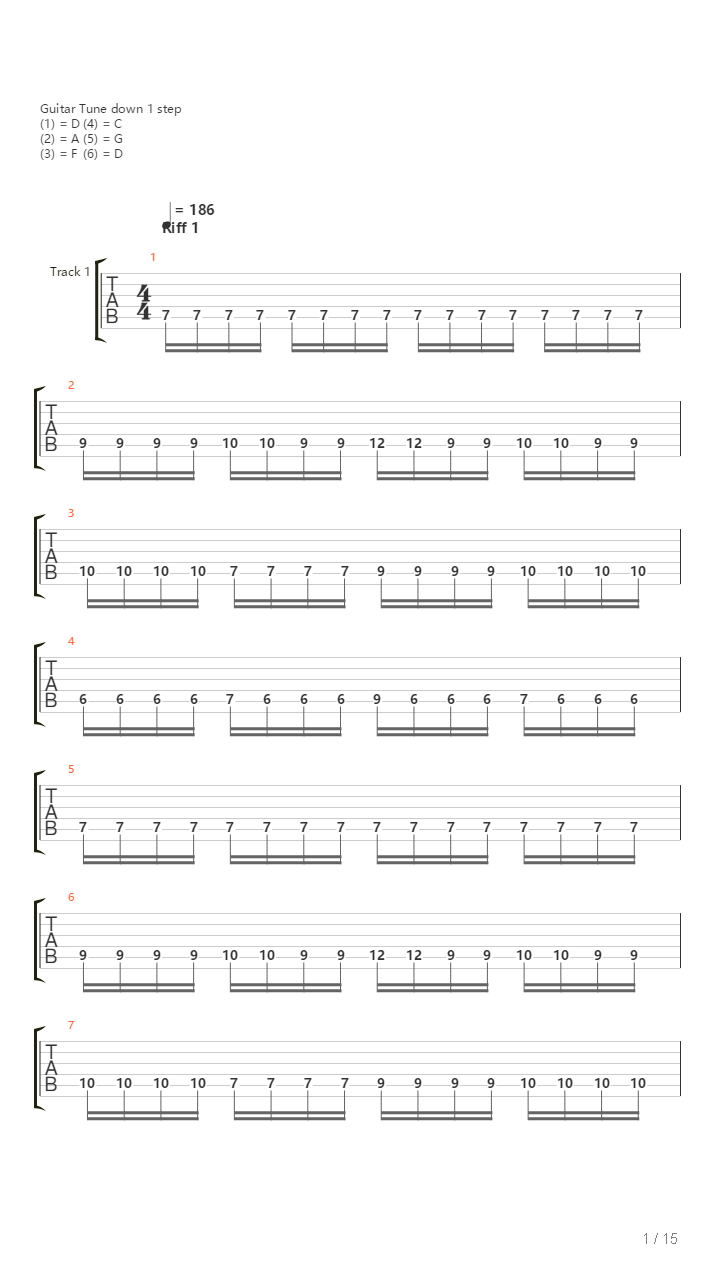 Blod Og Minne吉他谱