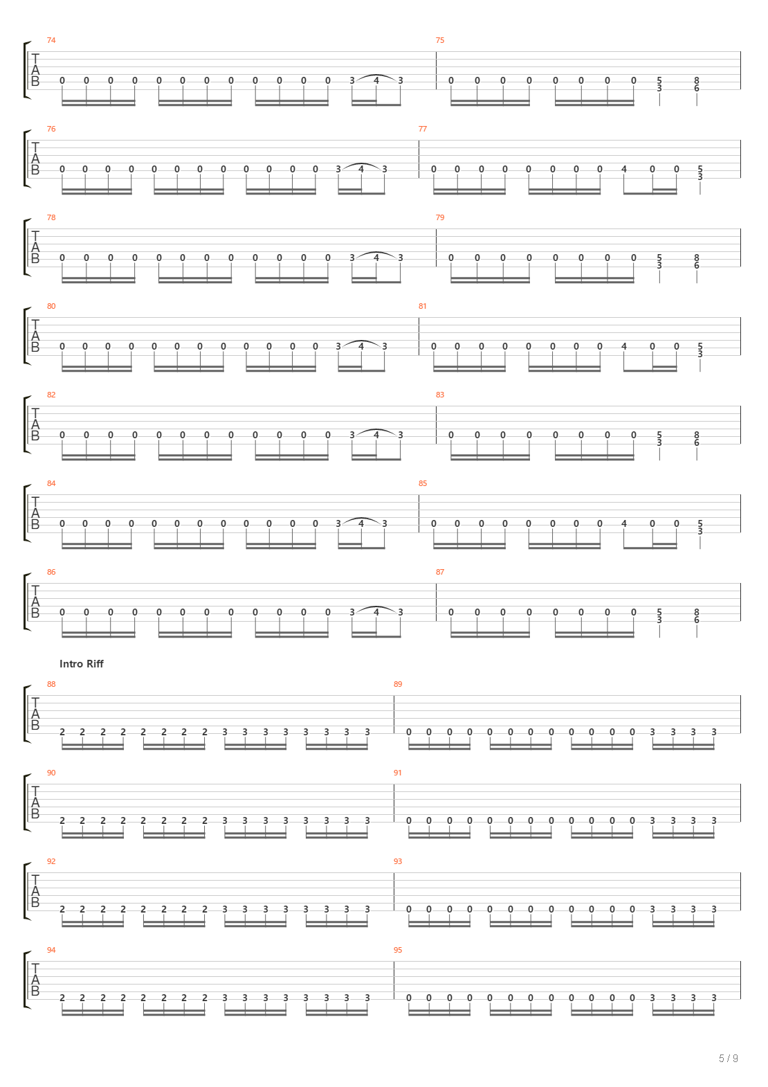 Destroyer吉他谱