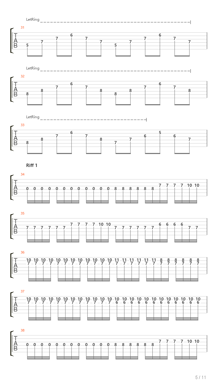 Funeral Procession吉他谱