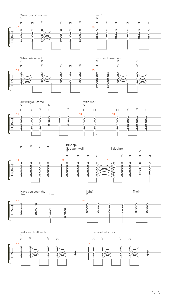 Uncle Johns Band吉他谱