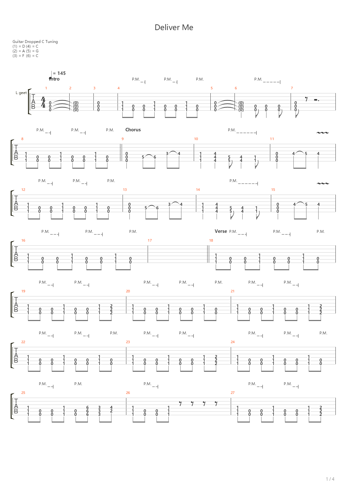 Deliver Me吉他谱