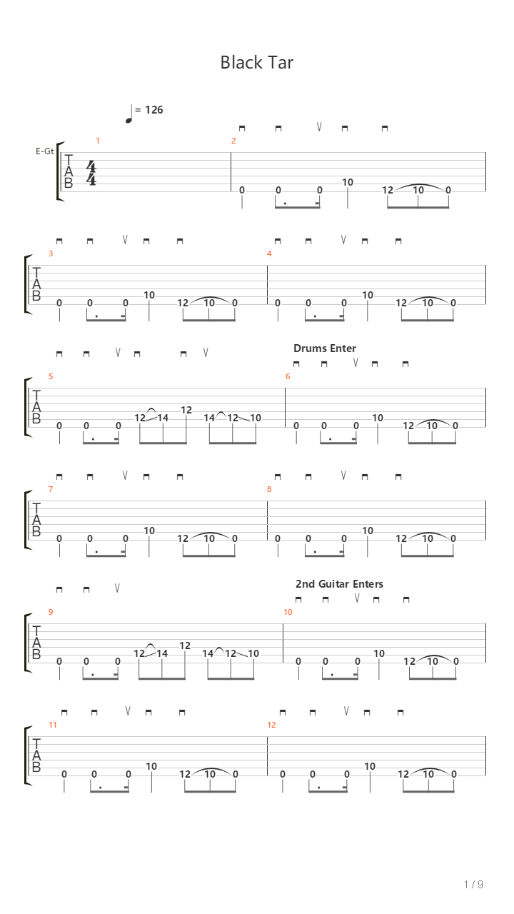 Black Tar吉他谱