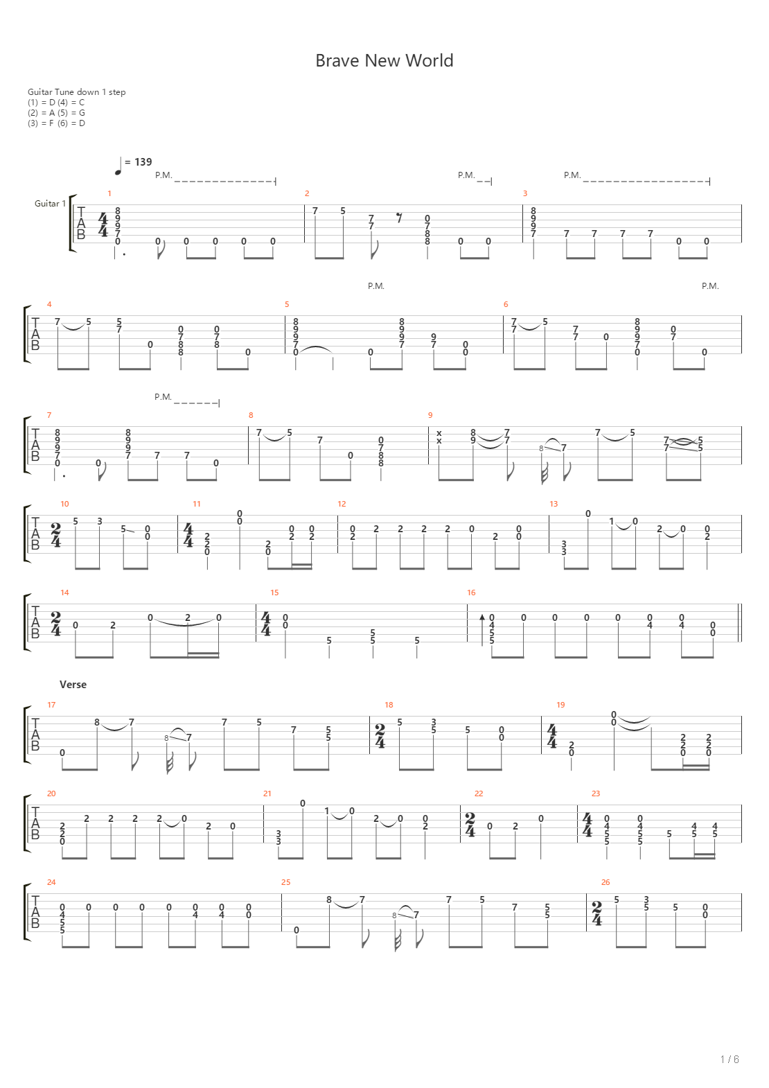 Brave New World吉他谱