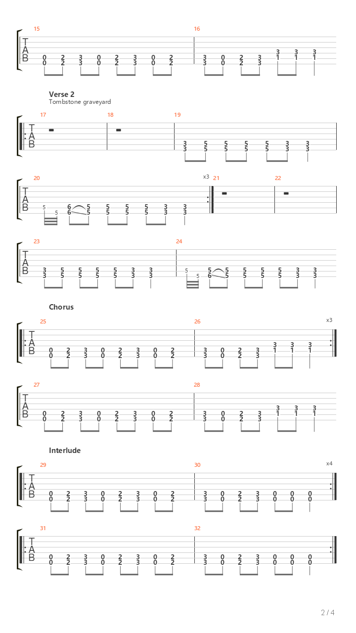 Pedestrian吉他谱