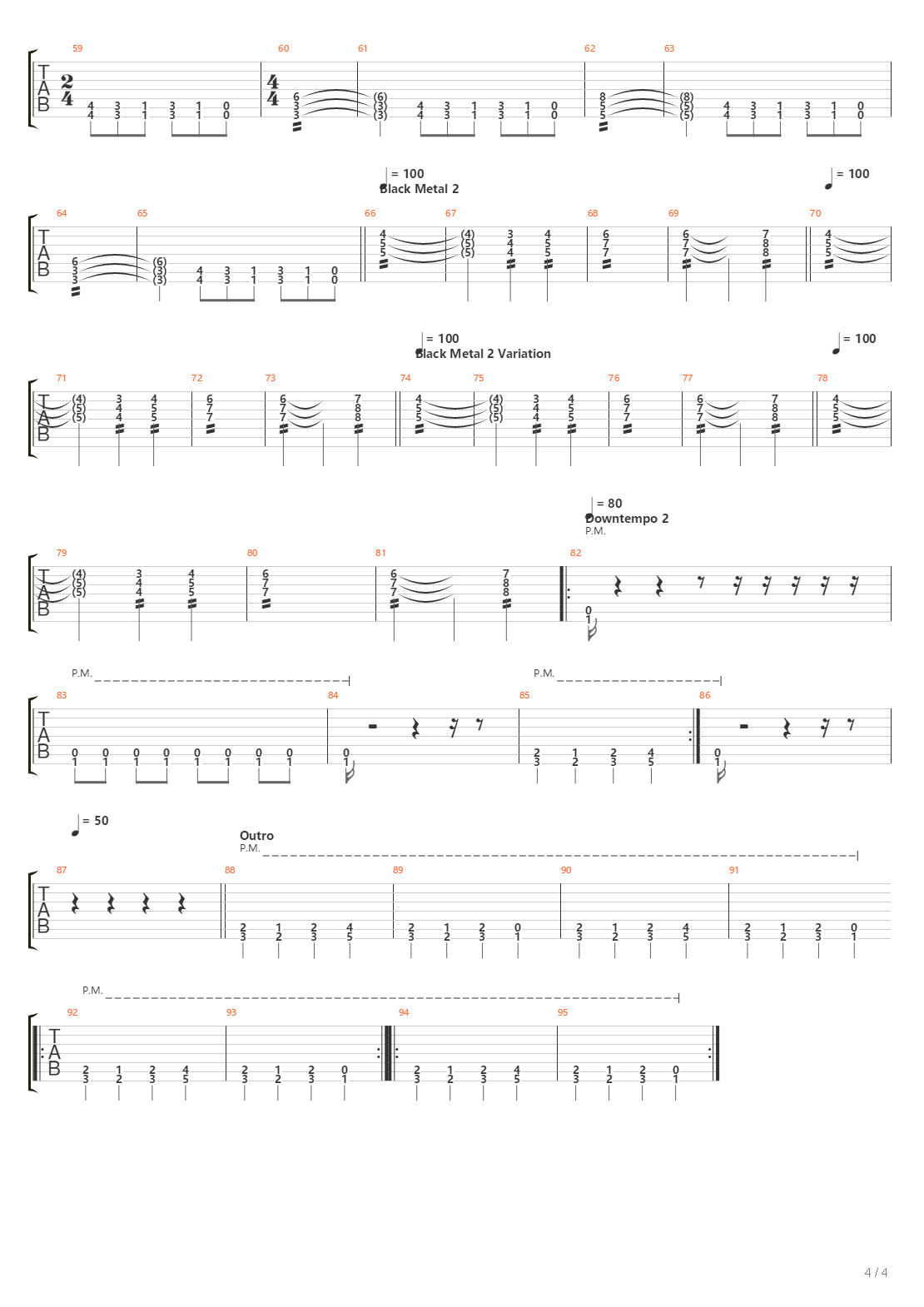 Filius Mulieris Meretricis吉他谱