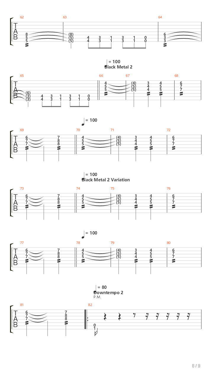 Filius Mulieris Meretricis吉他谱